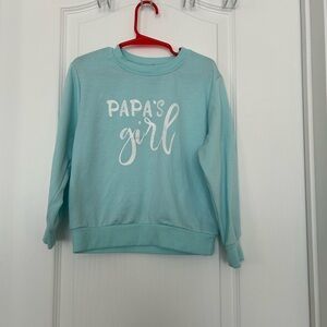 Papa’s Girl Sweatshirt | Teal Graphic Pullover